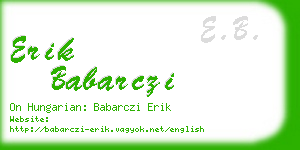 erik babarczi business card